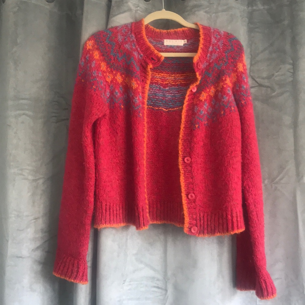Vintage Sweater Pink Multicolor